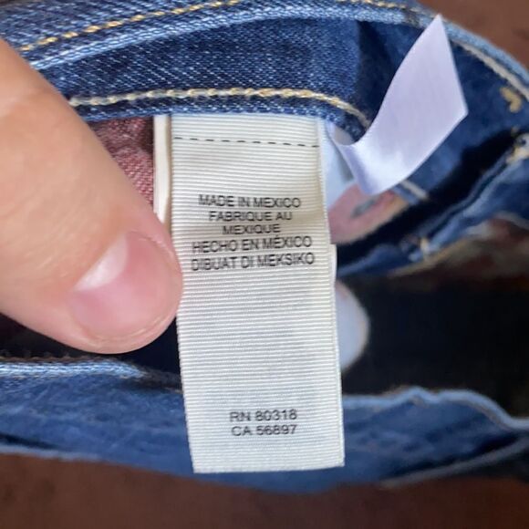 Lucky Brand The Cutoff Blue Distressed Denim Shorts Contemporary Festival - Picture 8 of 13